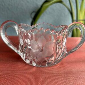 Vintage Tiffin-Franciscan Cut 83 Clear Cut Glass Open Sugar Bowl